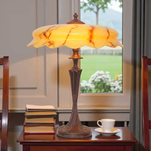 Traumhafte Art Déco Schreibtischleuchte "GLOUCESTER" Unikat Tischlampe