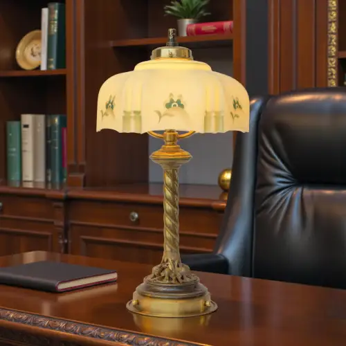 Traumhafte Wiener Jugendstil Kaffeehaus Messingleuchte "PENZING" Lampe Unikat