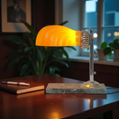 Original Art Déco Schreibtischleuchte "CHICAGO SHELL" 1930 Tischlampe