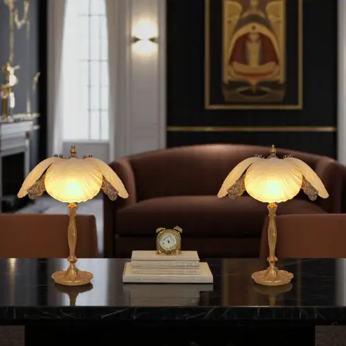 Sehr elegante Art Déco Tischlampe "BARCELONA BLOSSOM 2" Messinglampe rar