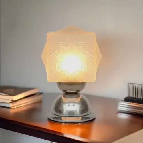 Französische original Art Déco Tischleuchte "FRENCH STAR" 1930er Tischlampe