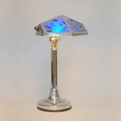 Original Art Deco Pirouett Schreibtischlampe 1920 museal mit Etikett Tischlampe