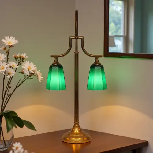 Orig. Hamburger Kontorleuchte "SPEICHERSTADT" Arbeitslampe selten Messinglampe