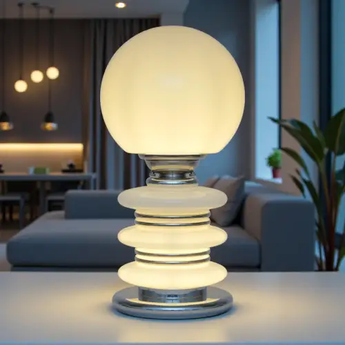 Orig. 1960er Jahre Design Tischleuchte "CARLO NASON" Midcentury Spaceage Murano