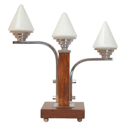 Einzigartige original Art Déco Tischleuchter "TRINITY CONES" Unikat 1920