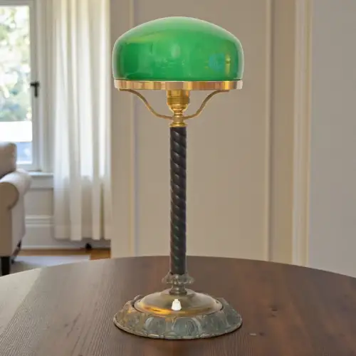 Elegante Art Déco Bankerlampe "STELLA" Tischleuchte 1930er Unikat Tischlampe