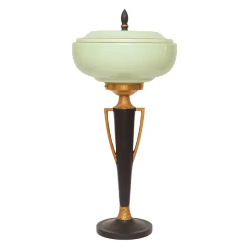 Sehr elegante Art Déco Tischleuchte "CLEOPATRA" Unikat Tischlampe