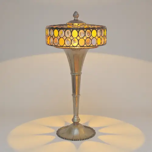 Traumhafte Art Déco Tischleuchte "DUNDEE" Unikat Schreibtischlampe