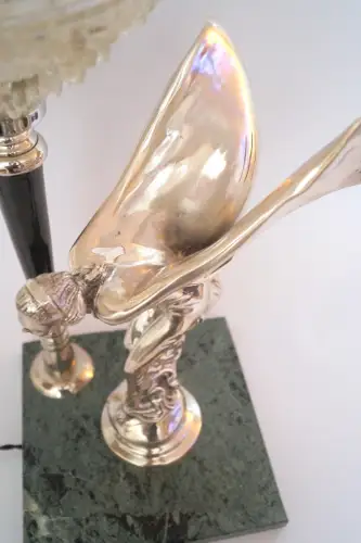 Prunkvolle Art Déco Tischlampe "ELEANOR ECSTASY"  Unikat Tischleuchte versilbert