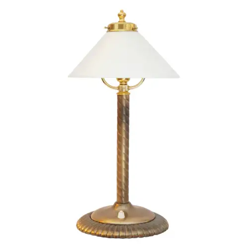 Sehr schöne original Jugendstil Tischleuchte "JULIE" Messinglampe 1920 Unikat