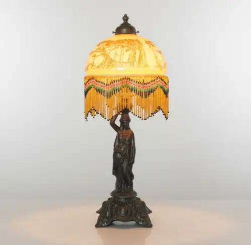 Wunderschöne Jugendstil Tischleuchte "GWENDOLINE" 1910 Tischlampe