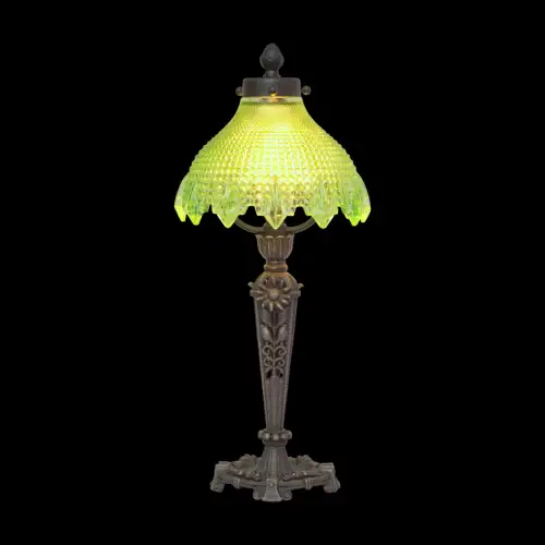 Wunderschöne Art Déco Jugendstil Tischleuchte "DUBLIN GREEN" Einzelstück Lampe
