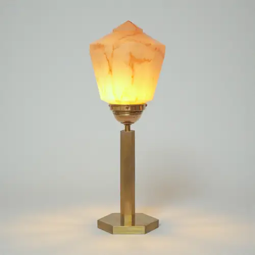 Original Art Déco Schreibtischleuchte "CAPITOL" Messinglampe 1930 Tischlampe