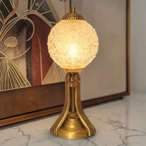 Einzigartige Art Déco Schreibtischleuchte "SILVER MUSSELIN" Sammlerstück