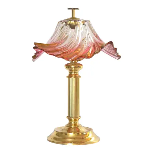 Traumhafte Unikat Messingleuchte "GLASS FIRE" Einzelstück Tischlampe
