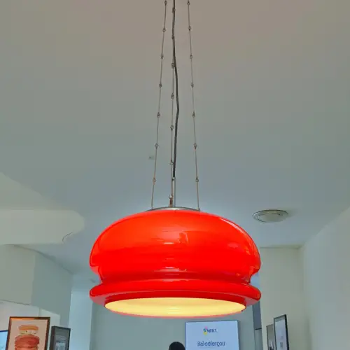 60er Jahre Design Hängeleuchte Italien Hustadt Murano Peil Putzler Hängelampe