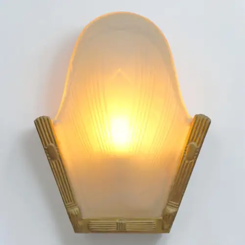 Tolle Art Deco Wandlampe "PHARAO" klassisch Messinglampe Wandleuchte