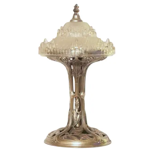 Einzigartige original Art Déco Tischleuchte "KINGSMEN TOWER 2" 1910 WMF zierlich