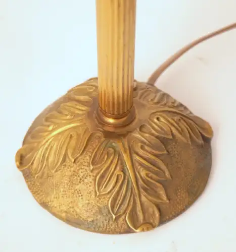 Unikat Art Déco Messinglampe Berlin "SCHÖNHAUSEN" Tischleuchte Messing Lampe