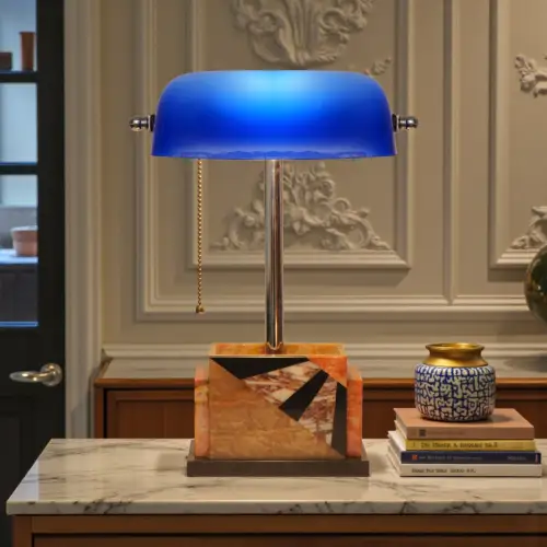 Einzigartige Art Déco Design Tischlampe "SWANSEA" Tischleuchte Schreibtischlampe