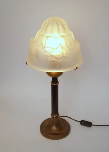 Klassische Art Déco Tischleuchte "SÃO PAULO" Unikat Degué Tischlampe Lampe