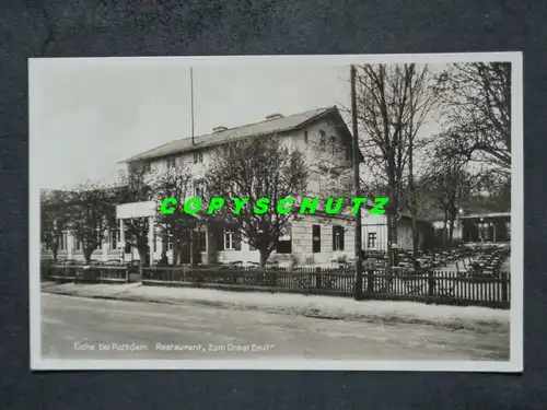 EICHE Wildpark Potsdam - Foto-AK - Restaurant ONKEL EMIL - 1934