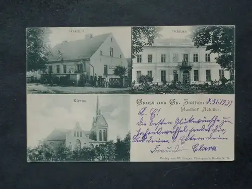 GROSSZIETHEN Schönefeld Dahme Spreewald - z. B. Gasthof - Schloss - 1899 !