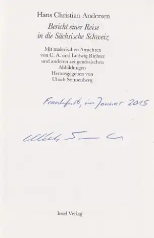 Andersen, Hans Christian und Ulrich (Hrsg.) Sonnenberg: Bericht einer Reise in die Sächsische Schweiz, Insel-Bücherei IB 1220. 