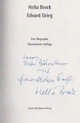 Brock, Hella: Edvard Grieg, Eine Biographie. 