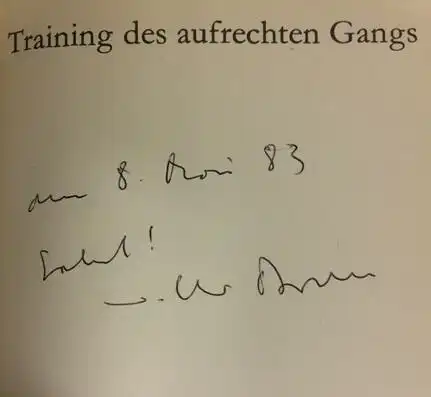 Braun, Volker: Training des aufrechten Gangs, Gedichte. 