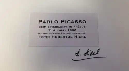 Spies, Werner und Hubertus (Fotografien) Hierl. Picasso beim Stierkampf.