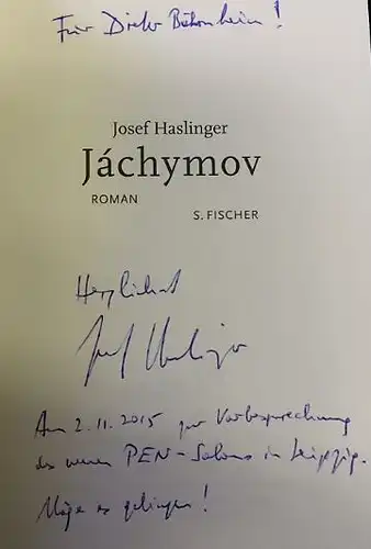 Haslinger, Josef: Jáchymov, Roman. 