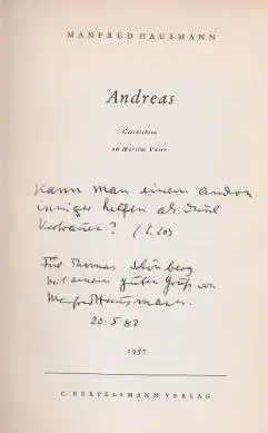 Hausmann, Manfred. Andreas.