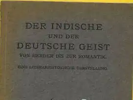 Hoffmann, Paul Th. Der indische und der deutsche Geist.
