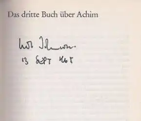 Johnson, Uwe. Das dritte Buch über Achim.