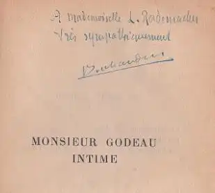 Jouhandeau, Marcel: Monsieur Godeau intime. 