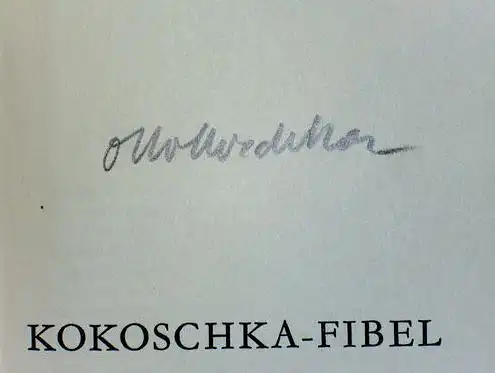 Wingler, Hans Maria. Kokoschka Fibel.