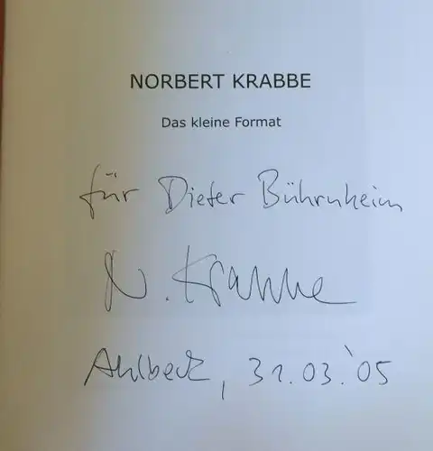 Krabbe, Norbert: Das kleine Format. 