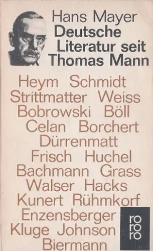 Mayer, Hans: Deutsche Literatur seit Thomas Mann. 