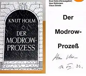 Holm, Knut, Vera Rüttimann und Claus Dümde: Der Modrow-Prozess. 