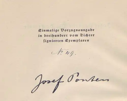 Ponten, Josef: Die Bockreiter, Novelle. 