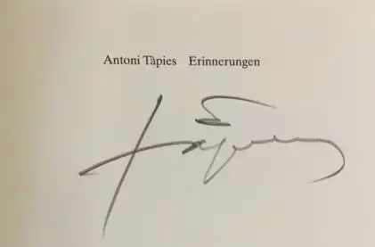 Tàpies, Antoni, Matthias Bärmann und Angelika Bärmann. Erinnerungen.