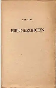 Tacke, Gerhard: Ger Tabu - Erinnerungen, Gedichte. 
