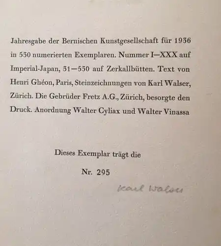 Ghéon, Henri und Karl Walser: Le miroir de Jésus, Mystères du Rosaire. 