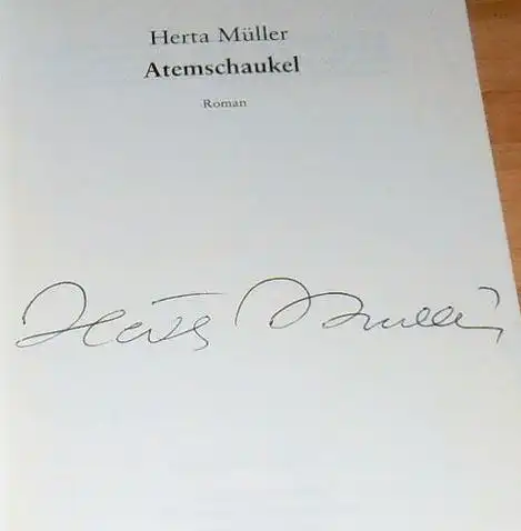 Müller, Herta: Atemschaukel, Roman. 