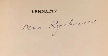 Rychner, Max: Lennartz, Erinnerungen an einen Arzt. 