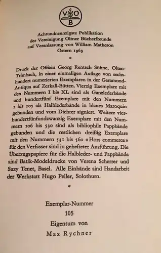 Rychner, Max: Lennartz, Erinnerungen an einen Arzt. 