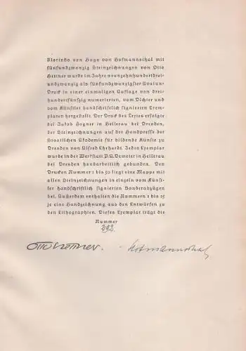 Hofmannsthal, Hugo von: Florindo, Fünfundzwanzigster Avalundruck. 