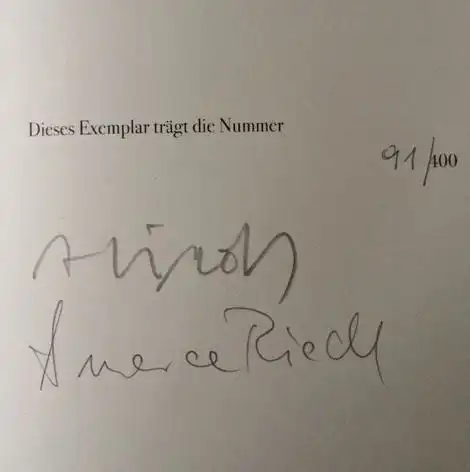 Riedl, Alois und Annerose (Illustrtionen) Riedl: Gegenstriche, Mit Offsetfarblithograhiken Annerose Riedl. 