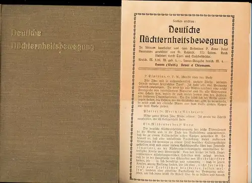 Roßnick, Fr: Deutsche Nüchternheitsbewegung. - In Skizzen bearbeitet und dem Andenken P. Anno Jospeh Neumanns O.P. gewidmet. 